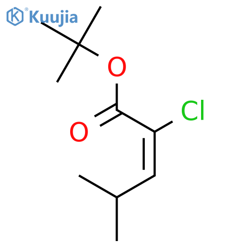 2-Pentenoic acid, 2-chloro-4-methyl-, 1,1-dimethylethyl ester, (E)- structure