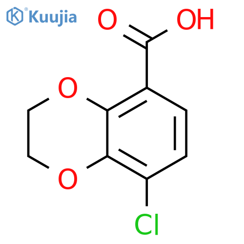 8-chloro-2,3-dihydro-1,4-benzodioxine-5-carboxylic acid structure