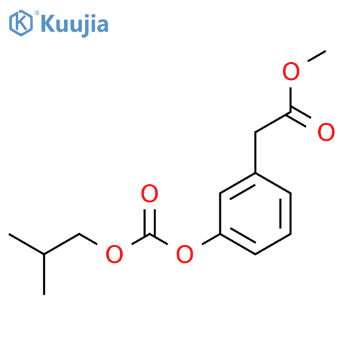 BENZENEACETIC ACID, 3-[[(2-METHYLPROPOXY)CARBONYL]OXY]-, METHYL ESTER structure