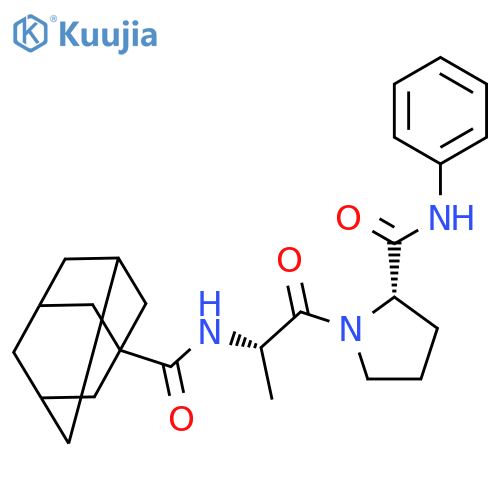 L-PROLINAMIDE, N-(TRICYCLO[3.3.1.13,7]DEC-1-YLCARBONYL)-L-ALANYL-N-PHENYL- structure