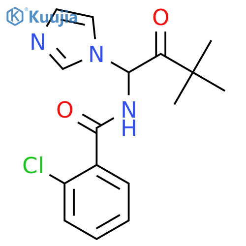 Benzamide, 2-chloro-N-[1-(1H-imidazol-1-yl)-3,3-dimethyl-2-oxobutyl]- structure