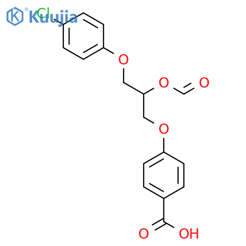 Benzoic acid, 4-[3-(4-chlorophenoxy)-2-(formyloxy)propoxy]- structure