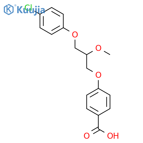 Benzoic acid, 4-[3-(4-chlorophenoxy)-2-methoxypropoxy]- structure