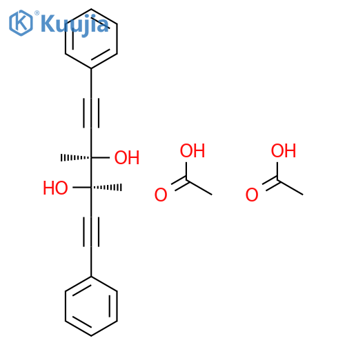 1,5-HEXADIYNE-3,4-DIOL, 3,4-DIMETHYL-1,6-DIPHENYL-, DIACETATE, (R*,R*)- structure
