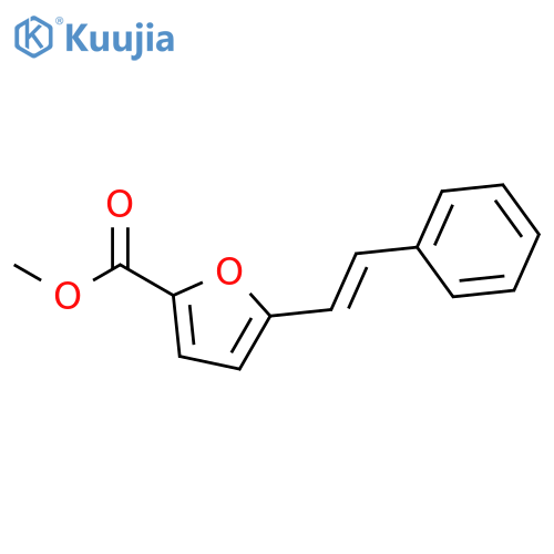 2-Furancarboxylic acid, 5-[(1E)-2-phenylethenyl]-, methyl ester structure