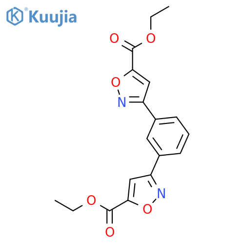 5-Isoxazolecarboxylic acid, 3,3'-(1,3-phenylene)bis-, diethyl ester structure