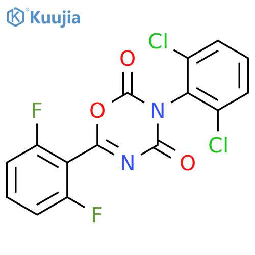 2H-1,3,5-Oxadiazine-2,4(3H)-dione,3-(2,6-dichlorophenyl)-6-(2,6-difluorophenyl)- structure