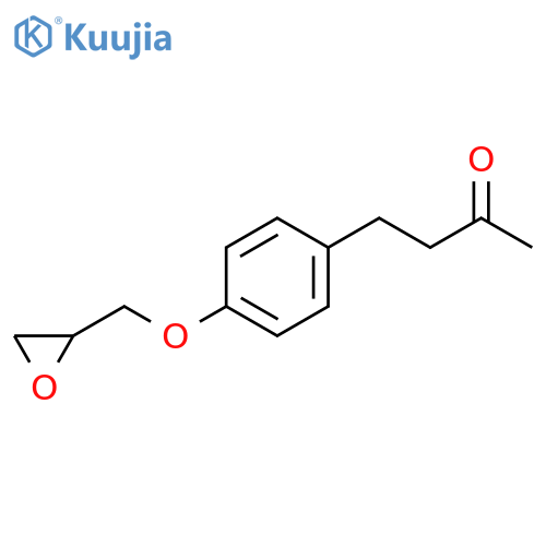 4-4-(oxiran-2-ylmethoxy)phenylbutan-2-one structure