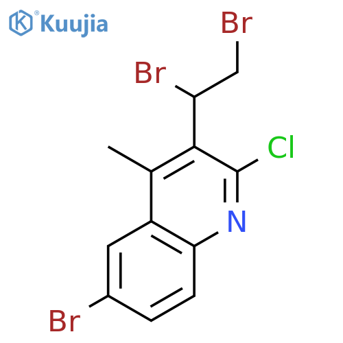 Quinoline, 6-bromo-2-chloro-3-(1,2-dibromoethyl)-4-methyl- structure