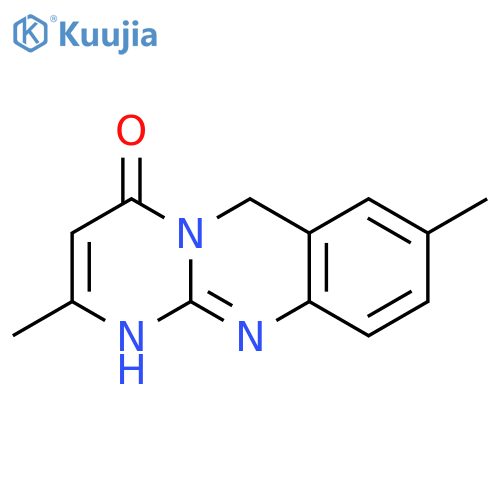 4H-PYRIMIDO[2,1-B]QUINAZOLIN-4-ONE, 1,6-DIHYDRO-2,8-DIMETHYL- structure