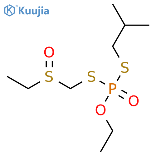 Phosphorodithioic acid,O-ethyl S-[(ethylsulfinyl)methyl] S-(2-methylpropyl) ester structure