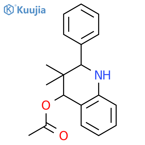 3,3-Dimethyl-2-phenyl-1,2,3,4-tetrahydro-4-quinolinyl acetate structure
