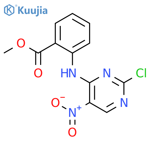 Methyl 2-[(2-chloro-5-nitropyrimidin-4-yl)amino]benzoate structure