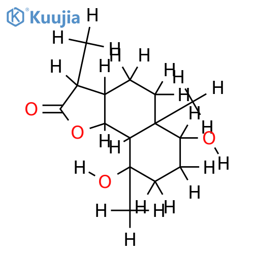 1beta,4alpha-Dihydroxy-11betaH-eudesman-12,6alpha-olide structure