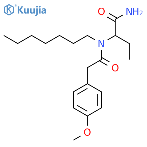 Benzeneacetamide, N-[1-(aminocarbonyl)propyl]-N-heptyl-4-methoxy- structure