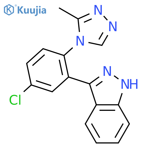 1H-Indazole, 3-[5-chloro-2-(3-methyl-4H-1,2,4-triazol-4-yl)phenyl]- structure
