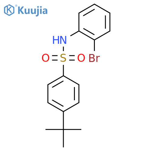 ((4-(Tert-butyl)phenyl)sulfonyl)(2-bromophenyl)amine structure