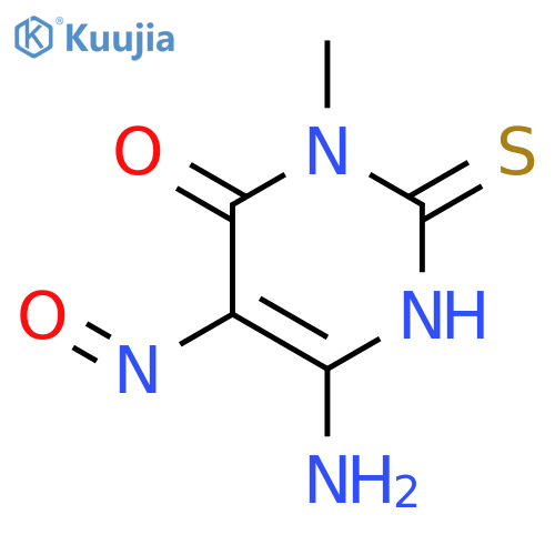 4(1H)-Pyrimidinone, 6-amino-2,3-dihydro-3-methyl-5-nitroso-2-thioxo- structure