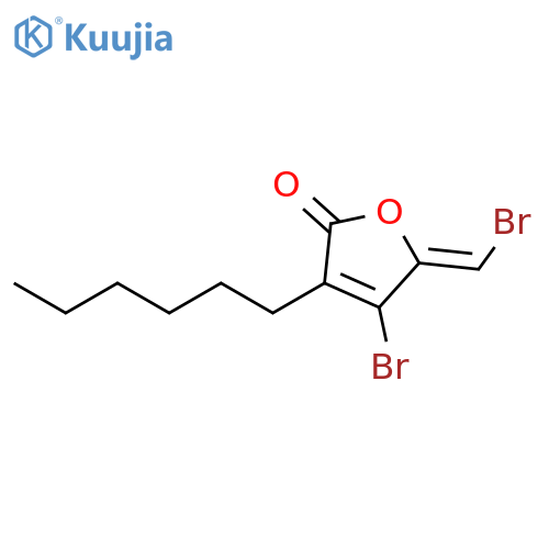 2(5H)-FURANONE, 4-BROMO-5-(BROMOMETHYLENE)-3-HEXYL- structure