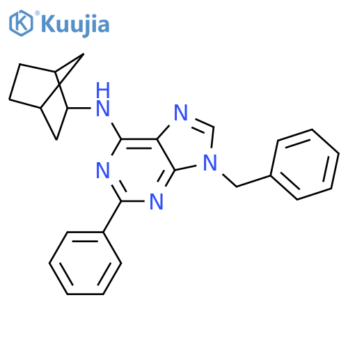 9H-PURIN-6-AMINE, N-BICYCLO[2.2.1]HEPT-2-YL-2-PHENYL-9-(PHENYLMETHYL)- structure