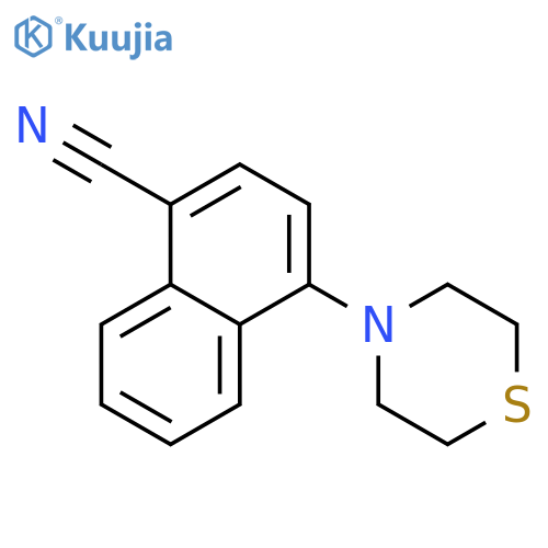 1-Naphthalenecarbonitrile, 4-(4-thiomorpholinyl)- structure