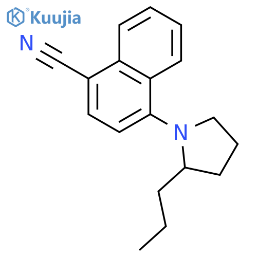 1-Naphthalenecarbonitrile, 4-(2-propyl-1-pyrrolidinyl)- structure
