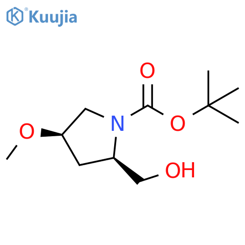 TERT-BUTYL (2R,4R)-2-(HYDROXYMETHYL)-4-METHOXYPYRROLIDINE-1-CARBOXYLATE structure