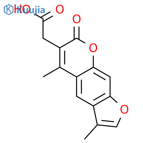 (3,5-Dimethyl-7-oxo-7H-furo3,2-gchromen-6-yl)-acetic acid structure