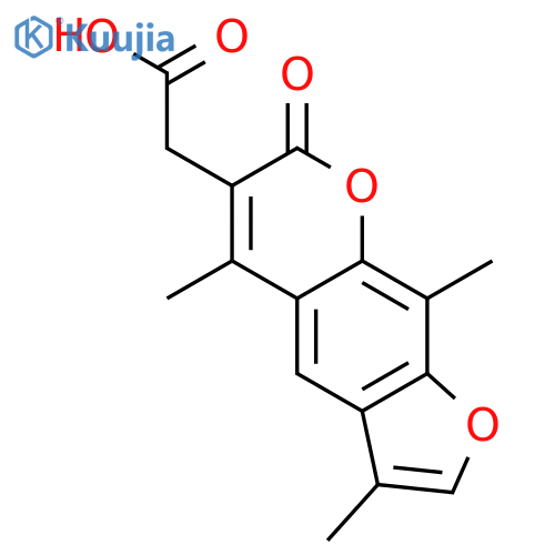 (3,5,9-Trimethyl-7-oxo-7H-furo[3,2-g]-chromen-6-yl)acetic acid structure