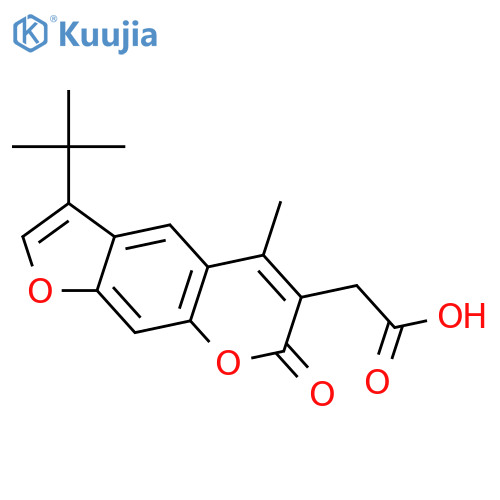 (3-tert-Butyl-5-methyl-7-oxo-7H-furo3,2-g-chromen-6-yl)acetic Acid structure