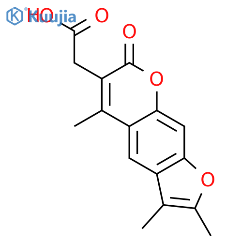 (2,3,5-Trimethyl-7-oxo-7H-furo3,2-g-chromen-6-yl)acetic Acid structure