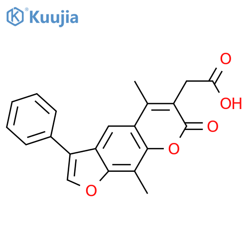 (5,9-Dimethyl-7-oxo-3-phenyl-7H-furo3,2-g-chromen-6-yl)acetic Acid structure