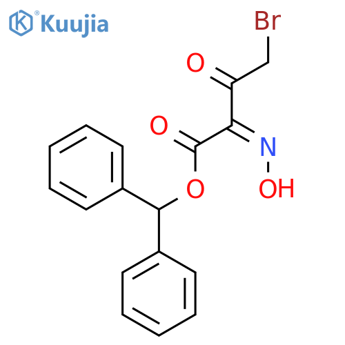 BUTANOIC ACID, 4-BROMO-2-(HYDROXYIMINO)-3-OXO-, DIPHENYLMETHYL ESTER structure