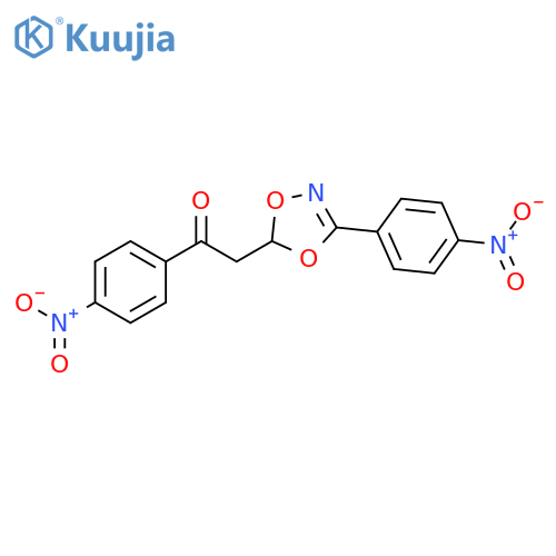 Ethanone, 1-(4-nitrophenyl)-2-[3-(4-nitrophenyl)-1,4,2-dioxazol-5-yl]- structure