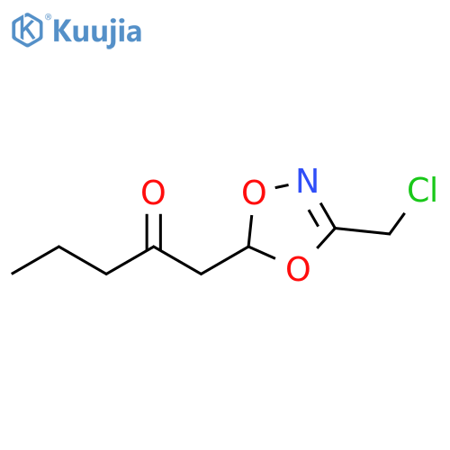 2-Pentanone, 1-[3-(chloromethyl)-1,4,2-dioxazol-5-yl]- structure