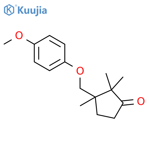 Cyclopentanone, 3-[(4-methoxyphenoxy)methyl]-2,2,3-trimethyl- structure