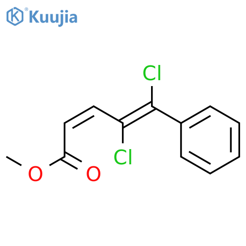 2,4-Pentadienoic acid, 4,5-dichloro-5-phenyl-, methyl ester, (Z,E)- structure