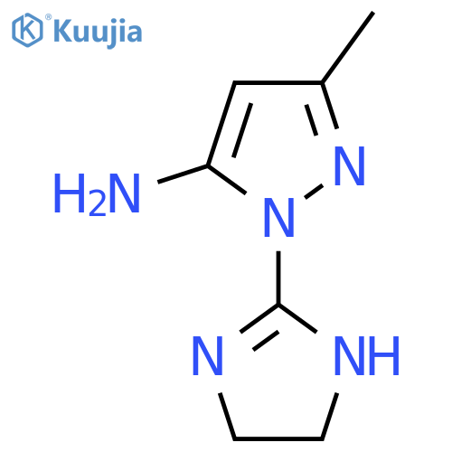 1-(4,5-Dihydro-1H-imidazol-2-yl)-3-methyl-1H-pyrazol-5-amine structure