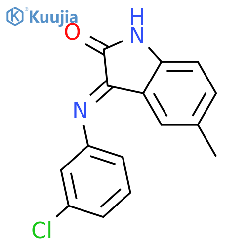 2H-INDOL-2-ONE, 3-[(3-CHLOROPHENYL)IMINO]-1,3-DIHYDRO-5-METHYL- structure