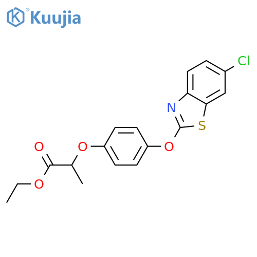 ethyl 2-[4-[(6-chlorobenzothiazol-2-yl)oxy]phenoxy]propionate structure