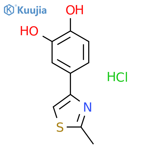 4-(2-Methyl-1,3-thiazol-4-yl)benzene-1,2-diol hydrochloride structure