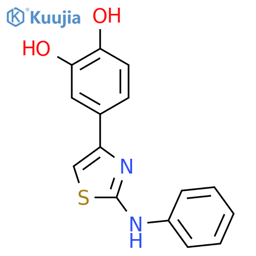 1,2-BENZENEDIOL, 4-[2-(PHENYLAMINO)-4-THIAZOLYL]- structure