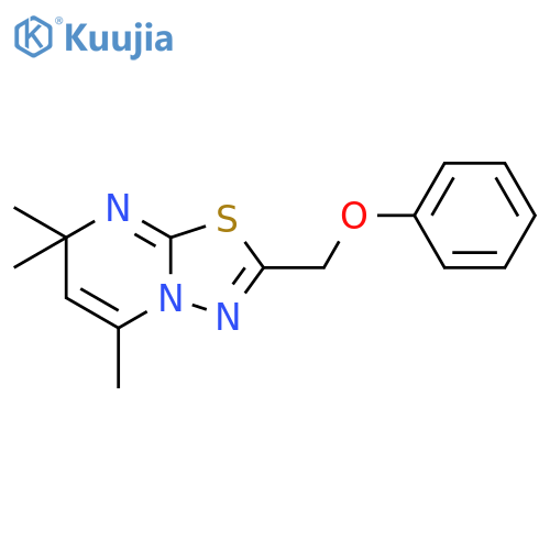 5,7,7-trimethyl-2-(phenoxymethyl)-7H-[1,3,4]thiadiazolo[3,2-a]pyrimidine structure