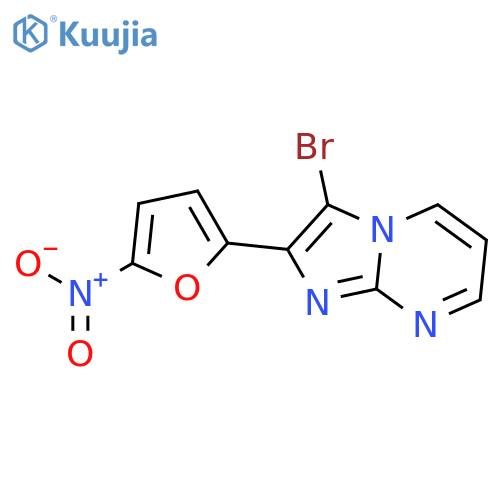 IMIDAZO[1,2-A]PYRIMIDINE, 3-BROMO-2-(5-NITRO-2-FURANYL)- structure