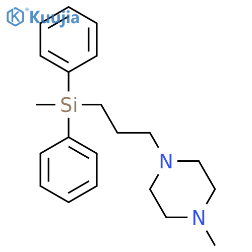 1-methyl-4-{3-[methyl(diphenyl)silyl]propyl}piperazine structure