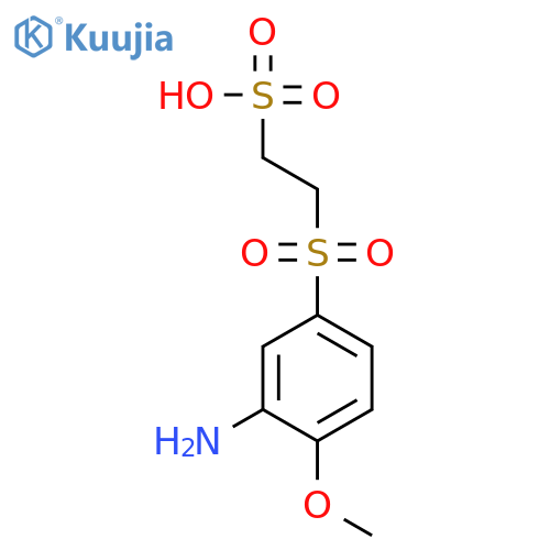 2-(3-Amino-4-methoxybenzene-1-sulfonyl)ethane-1-sulfonic acid structure