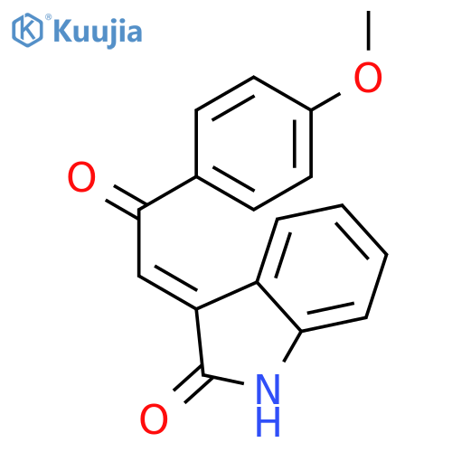 2H-Indol-2-one, 1,3-dihydro-3-[2-(4-methoxyphenyl)-2-oxoethylidene]- structure