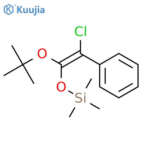 SILANE, [[2-CHLORO-1-(1,1-DIMETHYLETHOXY)-2-PHENYLETHENYL]OXY]TRIMETHYL- structure