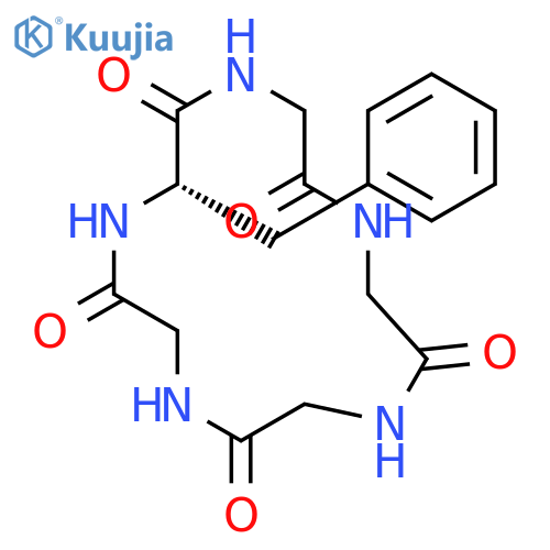 Cyclo(glycylglycylglycylglycyl-L-phenylalanyl) structure