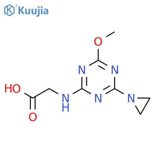 GLYCINE, N-[4-(1-AZIRIDINYL)-6-METHOXY-1,3,5-TRIAZIN-2-YL]- structure
